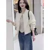 Jaqueta Acolchoada Grossa Estilo Coreano Feminina Curta Outono/Inverno Nova 2026 Solta Casual Emagrecedora Leve Jaqueta de Algodão Top Feminino