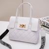 Bolso de cuadros de diamantes 2023 Verano bolso de mano para damas moda bolso Kelly comercio exterior mayoreo bolso de hombro bolso de mano