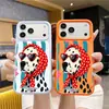 Funda para iPhone 18 Pro con diseño personalizado de perro rayado y con manchas, de flocado y silicona líquida, apta para la piel, para Apple 15