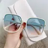 Gafas de Sol Oversize para Mujer Montura Grande Gafas de Sol Cuadradas para Mujer Lujosas Vintage Gafas UV400 para Dama Gafas de Conductor Clásicas