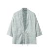 Verano 2025 Ropa de Hombre Estilo Chino Patrón de Dragón Seda de Hielo Cárdigan Hanfu Chaqueta Traje Zen Antiguo Bata Capa de Husses