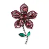 Elegante broche de flores retro, exquisito ramillete de cristal de alta gama, broche atmosférico de lujo, accesorios de vestir de alta gama.