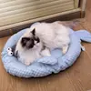Ninho de Gato para Todas as Estações, Ninho Refrescante de Verão, Almofada de Gelo para Gatos, Ninho de Dormir para Gatos, Ninho Refrescante para Animais de Estimação no Verão