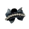 Clip de Flequillo con Lazo de Lujo Ligero Estilo Coreano para Primavera y Verano, Clip de Agarre con Pedrería para Mujer, Clip de Malla para el Cabello, Clip de Tiburón, Accesorios para el Cabello al Por Mayor, Clip para el Cabello