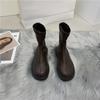 Botas Negras Estilo Martin Delgadas para Mujer, Nuevo Modelo 2026, Botines Marrones de Cuero Suave Delgado de Verano, Modernos Botines Marrones Cortos para Mujer