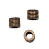 7X8X8Mm 1.7g Aleación Multicolor Accesorios para Joyería DIY Cuentas con Agujero Grande y Pequeño Textura Grabada Cuentas con Agujero Grande Cuentas Espaciadoras