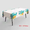 Mantel Desechable de Mesa Pe para Fiesta de Cumpleaños a Prueba de Aceite e Impermeable Decoración de Ambiente para Escena del Día del Niño Decoración de Arreglo de Dibujos Animados para Salida de Primavera