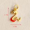 Ouro de areia imitação este ano do zodíaco cobra acessórios atacado pulseira colar brincos cobra fu bebê joias diy pingente