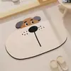 Alfombrilla de Piso de Diatomeas con Animales Lindos, Alfombra Absorbente Irregular con Dibujos Animados para Puerta de Baño, Alfombra Decorativa Linda Resistente a la Suciedad para Uso en el Hogar