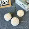 Nueva Flor Artificial de Crisantemo de 3 Bolas para Decoración de Boda, Arreglo Floral, Fondo, Adorno de Decoración para el Hogar