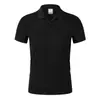 220g32 algodão pérola leve negócio cor sólida lapela masculina e feminina camisa polo bordado com LOGO estampado