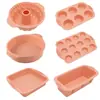 Molde para Pastel de Chifón Molde de Silicona Grado Alimenticio Resistente a Altas Temperaturas Molde para Pan Tostado Juego de Moldes para Hornear