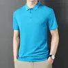 Camisa polo modal masculina manga curta camiseta verão fina nova gola lapela cor sólida camisa Paul uma geração de atacado