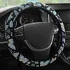 Funda de volante de lino para coche de cuatro estaciones, general, sin anillo interior, elástica, seda de hielo, tela suave, funda protectora, cubierta de mango, comercio exterior transfronterizo