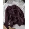 ¡No D Recomendado! Camisa de Lino Color Café Marrón con Cuello Polo Estilo Old Money para Mujer Verano Ligera y Holgada Versátil
