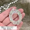 Funda para Teléfono Móvil de Pegamento Cremoso DIY Soporte para Barra Decoración Marco de Fotos Pequeño Retro Accesorios Barrocos Joyas Creativas para Fotos