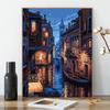 Pintura a óleo digital DIY fábrica atacado cidade litorânea preencher pintado cor a óleo barraca cura pintura uma geração de cabelo
