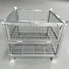 Jaula de Almacenamiento Plegable Caja de Plástico Reutilizable de Malla Metálica Caja de Transferencia Logística Jaula de Almacenamiento de Marco de Hierro para Almacén Jaula de Hierro de Alta Resistencia Industrial