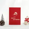 Tarjeta de felicitación 3D Pop-Up de Navidad Escultura de papel Reno de Navidad Carrito Sobre Tarjeta pequeña para amigos Amazon Venta al por mayor