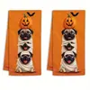 Venta Caliente Transfronteriza Halloween Cocina Plato Deseo Toalla Atmósfera Festiva Decorativa Regalo Toalla Mesa de Comedor Toalla Absorbente Venta al por Mayor