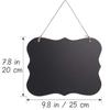Dupla face de madeira pequena quadro negro mini pingente DIY criativo quadro de mensagens logotipo casa decorações porta tag