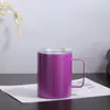 Taza de Café Transfronteriza de 14 oz con Asa, Taza Portátil para Oficina, Taza de Acero Inoxidable 304, Termo de Estilo Simple para Negocios