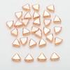 Cuentas sueltas de cristal de vidrio brillante con forma de abanico, agujero mediano de 10 mm, para hacer joyas triangulares DIY hechas a mano, materiales