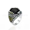 Anillo Transfronterizo de Amazon para Hombre Sol, Luna y Estrellas con Cristal Colorido Grabado Vintage, Joyería de Lujo Ligero de Alta Gama al por Mayor