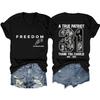 Libertad Charlie Kirk Amazon Ebay Estación Independiente Cómoda y Versátil Camiseta de Moda de Cuello en V y Manga Corta