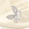 Anillo de Trébol de Cuatro Hojas Cruzado Estilo Coreano Exclusivo Diseño de Lujo Ligero de Nicho Anillo de Gama Alta Mariposa Hoja Venta al por Mayor Europea y Americana