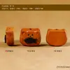 Madera de Azufaifo Lindo Gatito Comiendo Pescado Colgante de Madera DIY Llavero de Cuerda Tejida a Mano Accesorios Colgantes para Bolsas Collares