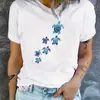 Camiseta Suave y Cómoda para Mujer con Estampado de Tortugas - Top Casual de Manga Corta con Cuello Redondo, Algodón Transpirable para Primavera y Verano