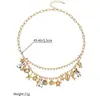 Venta Caliente Transfronteriza Collar de Animales Marinos Acero Inoxidable Colgante de Caracola Estrella de Mar Concha Diseño de Apilamiento Cadena para Clavícula Mayoreo