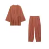 Al por mayor Verano 2026 Nuevo Conjunto de Top de Rayas de Doble Botonadura y Pantalones para Mujer Estilo Europeo y Americano 26417