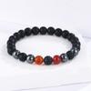 Pulsera de Moda de Venta Caliente Transfronteriza Ámbar Ágata Piedra Natural Piedra Volcánica Hecha a Mano con Cuentas Amuleto de Palma
