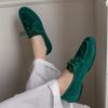 Sapatos de Trabalho Estilo Britânico em Couro Genuíno Lavado 2025 Outono Salto Médio Grosso Bico Quadrado Couro Genuíno Corte Profundo Sapatos de Salto Único para Mulheres