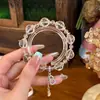 Pulsera de Cristal Blanco Natural Original para Mujer Pulsera de Lujo Ligero de Gama Alta Nicho Joyería Artesanal Exquisita para Hacer Tú Mismo