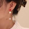 Pendientes de nube con diseño de nicho asimétrico 2023, nuevos pendientes de botón de alta calidad, elegantes y a la moda para mujer.