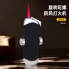 Isqueiro criativo à prova de vento famoso na internet, pião durável, acendedor de brinquedo fidget moderno, isqueiro de metal recarregável, presente para namorado