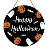 Decoraciones de Puerta de Halloween Transfronterizas, Coronas de Halloween, Letreros Lindos de Fantasma y Calabaza, Letreros de Bienvenida, Decoraciones de Madera para el Hogar