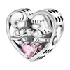 Amor Mamá Madre e Hija Enfermera Dijes Cuentas Joyería DIY Pulsera Accesorios Cobre Plateado Exportación Estilo Caliente