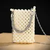 Bolsa para Celular com Miçangas Estilo Novo Europeu e Americano, Bolsa de Ombro Fashion e Versátil, Bolsa Transversal, Mochila Clássica de Jantar Transfronteiriça