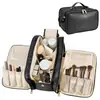 Bolsa de Cosméticos de Cuero de PU para Nuevo Producto de Amazon Transfronterizo, Gran Capacidad, de Alta Gama, Portátil para Viajes, Bolsa de Almacenamiento para Artículos de Tocador y Cosméticos