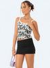 Tops Slim de Verano Europeos y Americanos con Estampado de Cara Corto Nuevo para Mujer Personalizado Casual Versátil Crop Tops de Tirantes