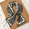 Pañuelo de Seda Estilo Francés Diadema Otoño Delgado Perezoso Vintage Pañuelo de Seda Pequeño Largo para Mujer Cinta Bufanda Decorativa Pañuelo de Cabeza Cinta