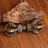 Ornamento de cetro Vajra em liga, colecionável criativo feito à mão em metal, instrumento ritualístico estilo Xizang, artigos de artesanato para atacado