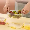 Caja de almacenamiento de grado alimenticio para refrigerador, caja de plástico sellada para frutas para congelador, caja de porcionamiento para cocina, caja de almacenamiento transparente para el hogar
