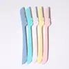 Cuchillo para Cejas Ezhilian para Mujer Hoja de Acero Inoxidable Cuchillo para Cejas Paquete de 3 Cuchillo para Cejas Herramientas de Maquillaje de Belleza