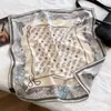 Lenço quadrado de seda e lã 63, estampado dos dois lados, moderno, outono e inverno, versátil, lenço de pescoço pequeno de seda e lã, estilo novo, quente, luxo leve, xale
