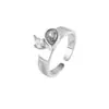 Anillo Versátil Ajustable de Moda Europea y Americana Incrustado con Circonita Nuevo Popular 2025 Anillo Abierto para Dedo Índice para Mujeres